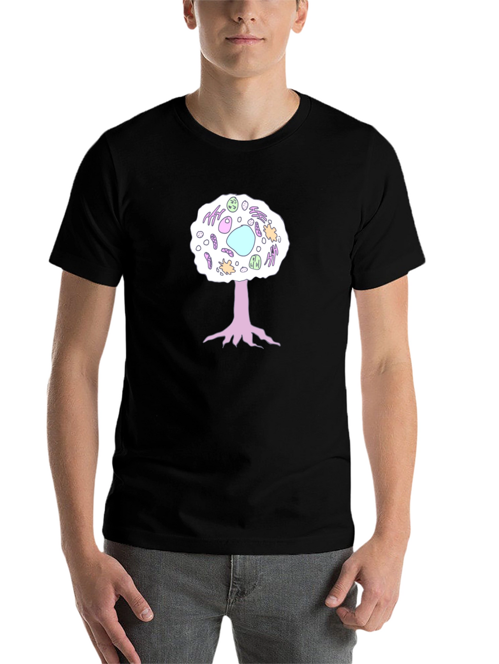 Cell Tree Black T-Shirt: Science & Nature Inspired