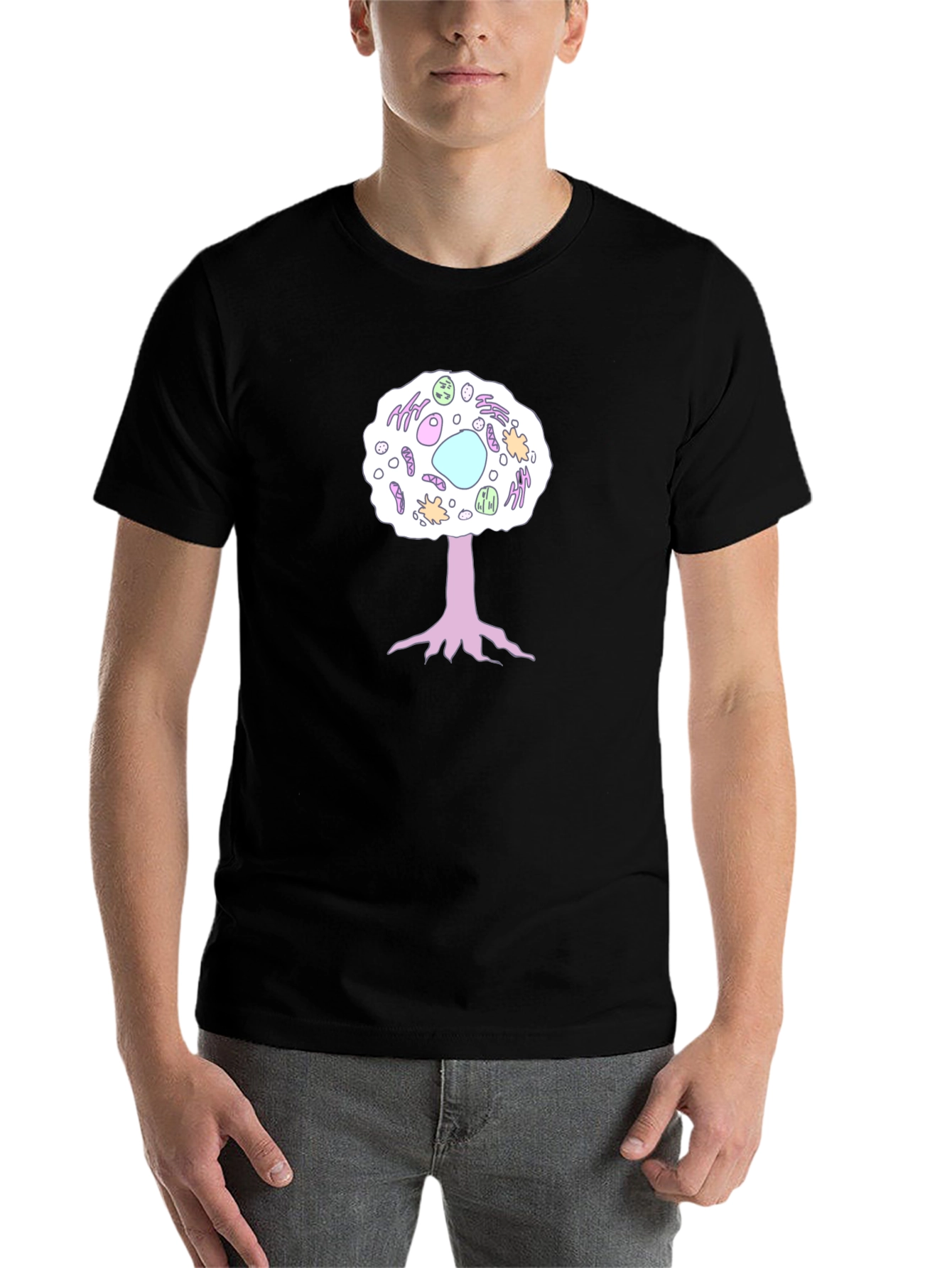 Cell Tree Black T-Shirt: Science & Nature Inspired