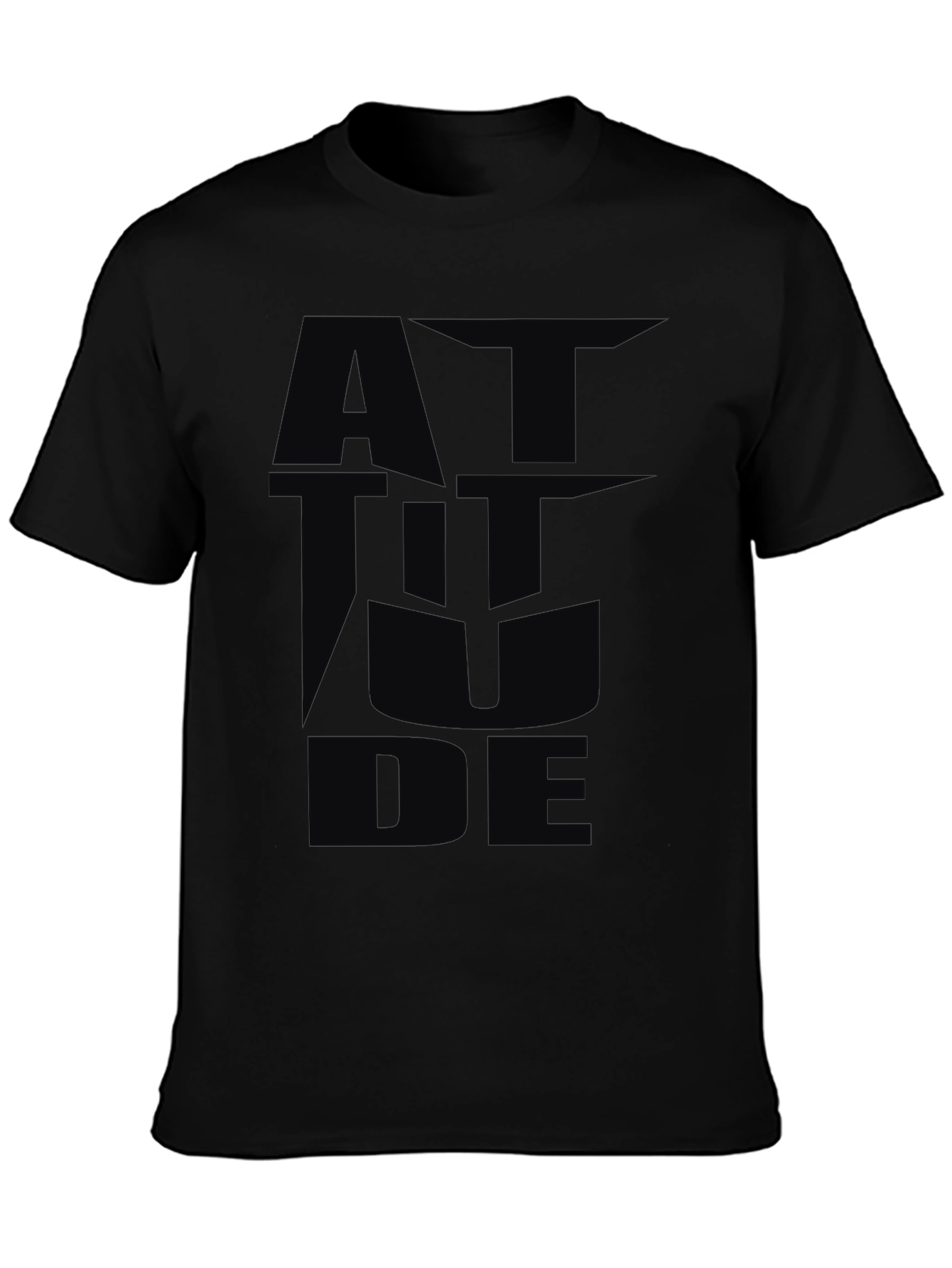 Attitude Graphic Black T-Shirt