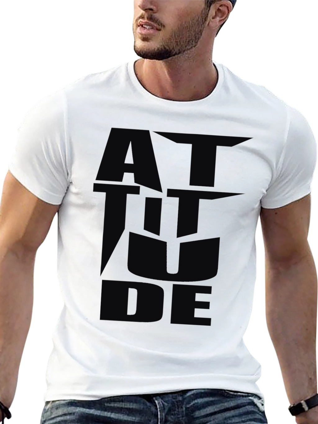 Attitude Graphic Black T-Shirt