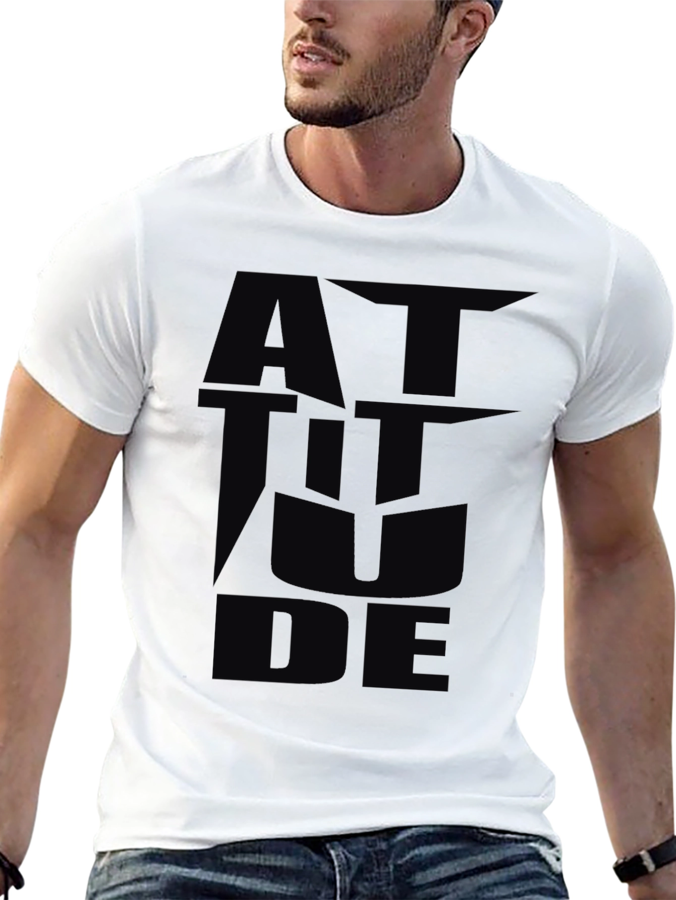 Attitude Graphic Black T-Shirt