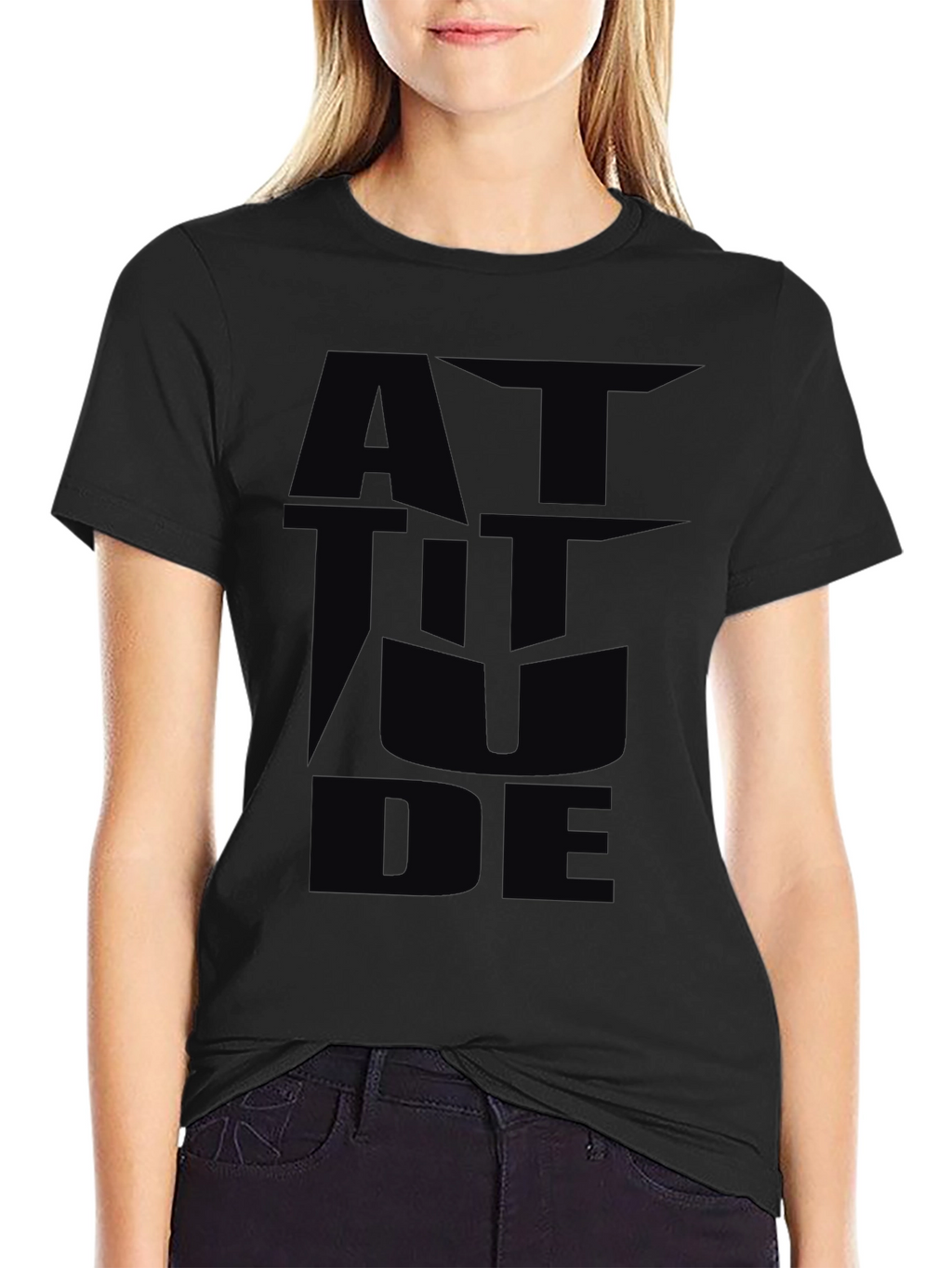 Attitude Graphic Black T-Shirt