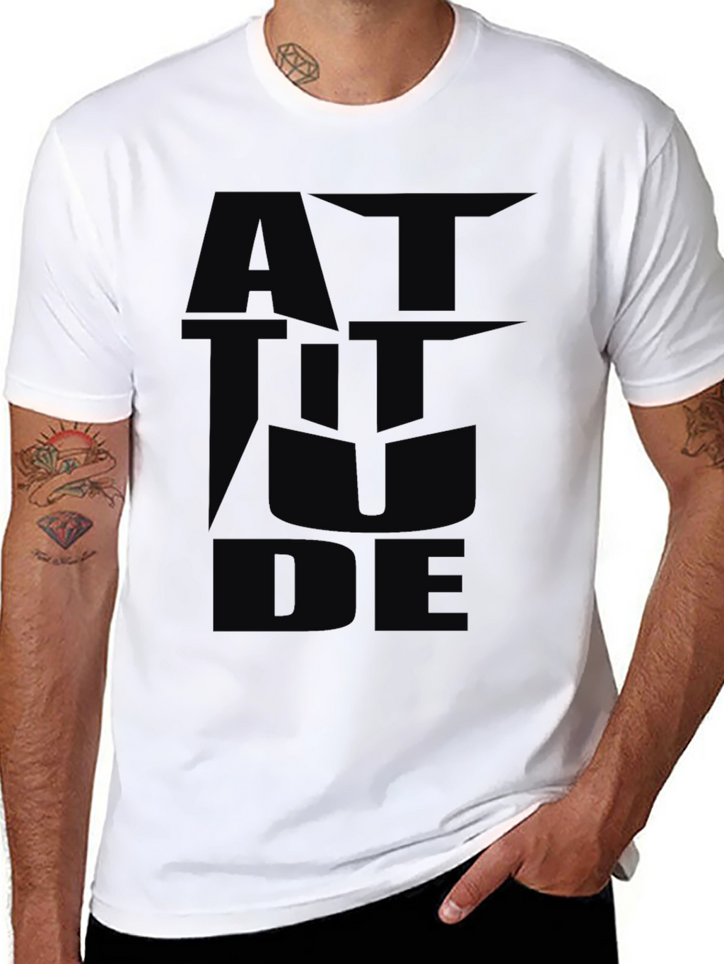 Attitude Graphic Black T-Shirt
