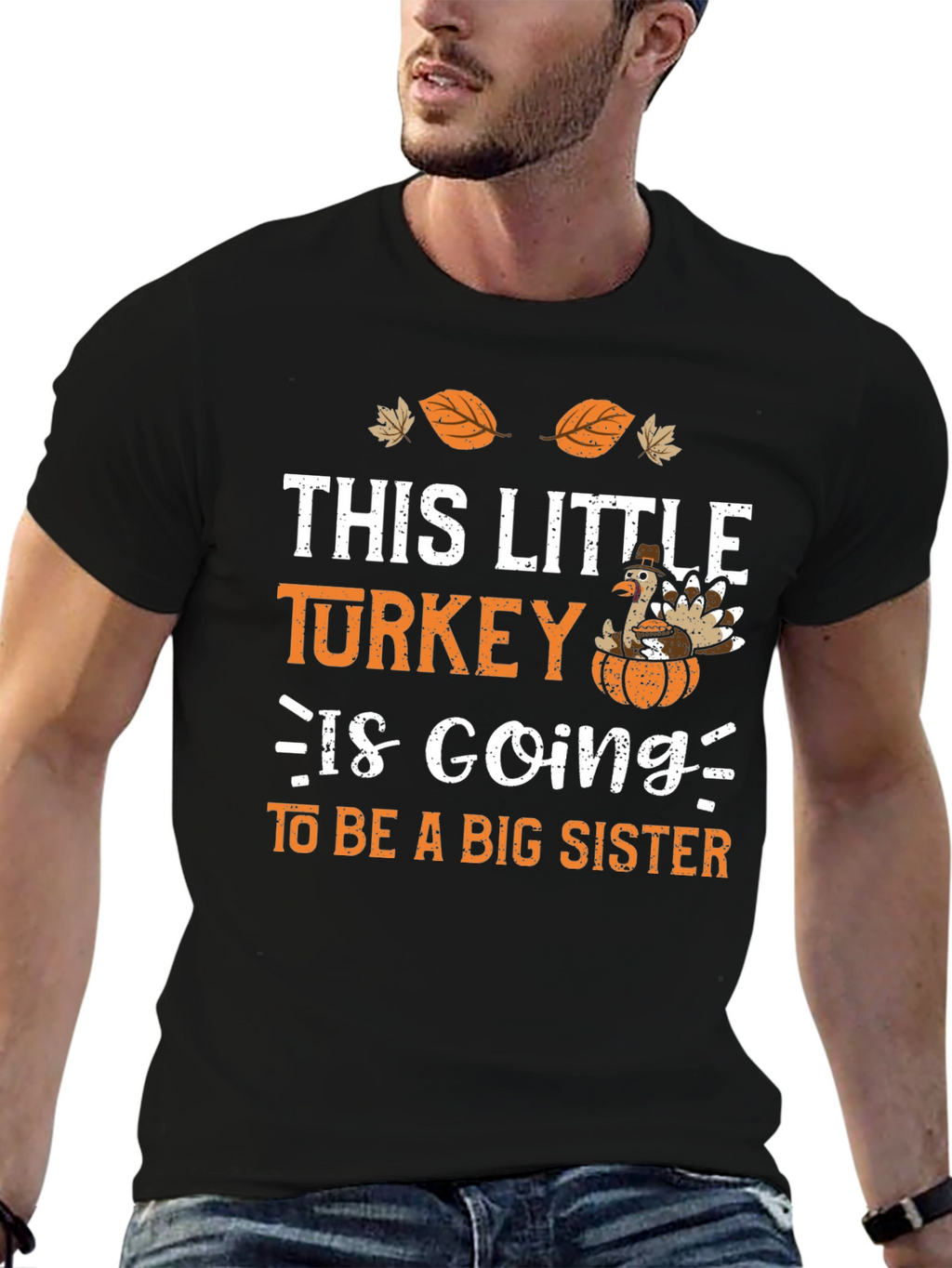 Thanksgiving Big Sister Turkey T-Shirt