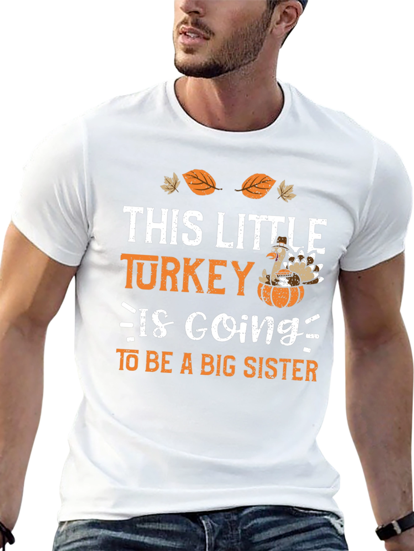 Thanksgiving Big Sister Turkey T-Shirt
