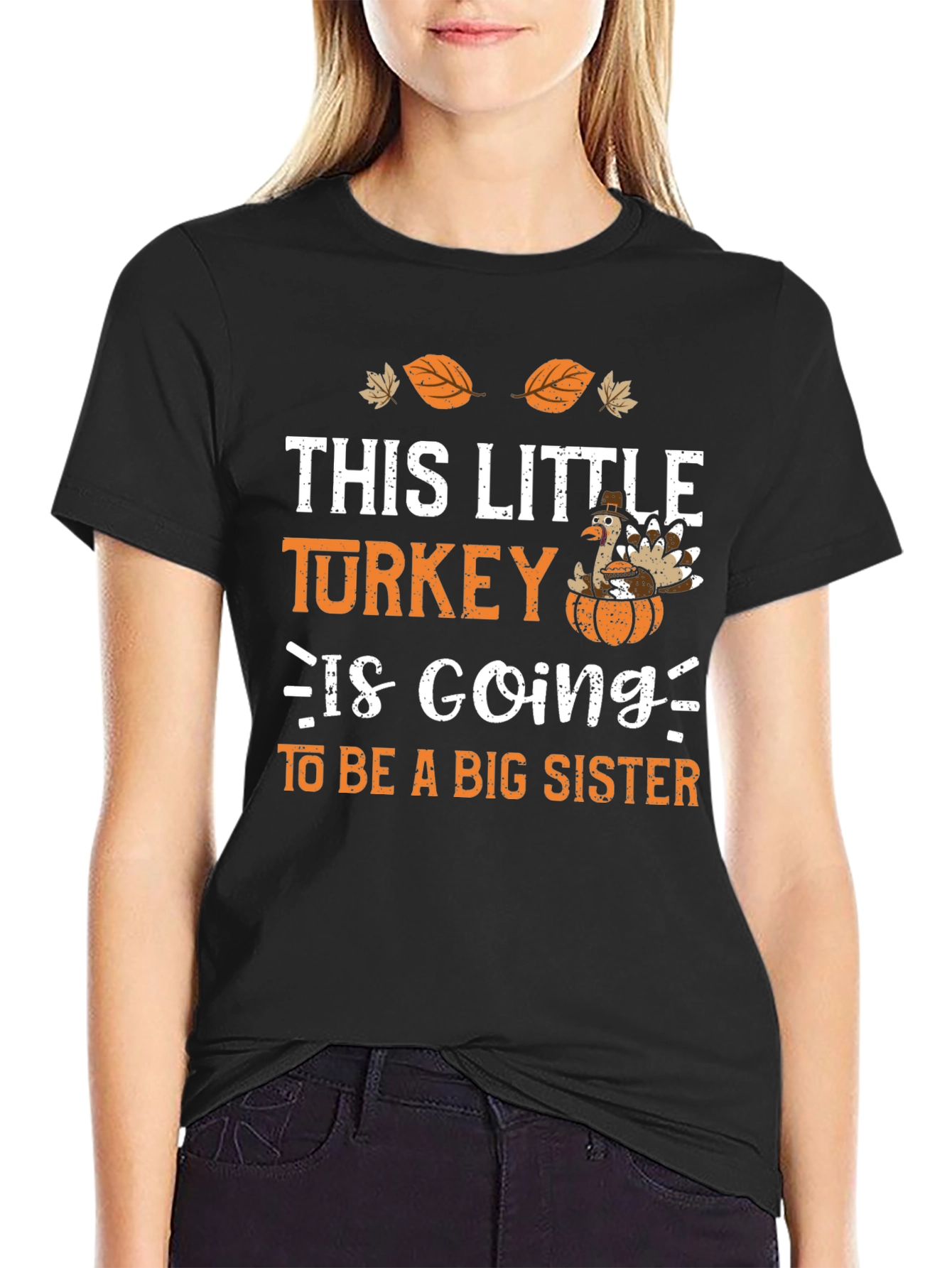 Thanksgiving Big Sister Turkey T-Shirt