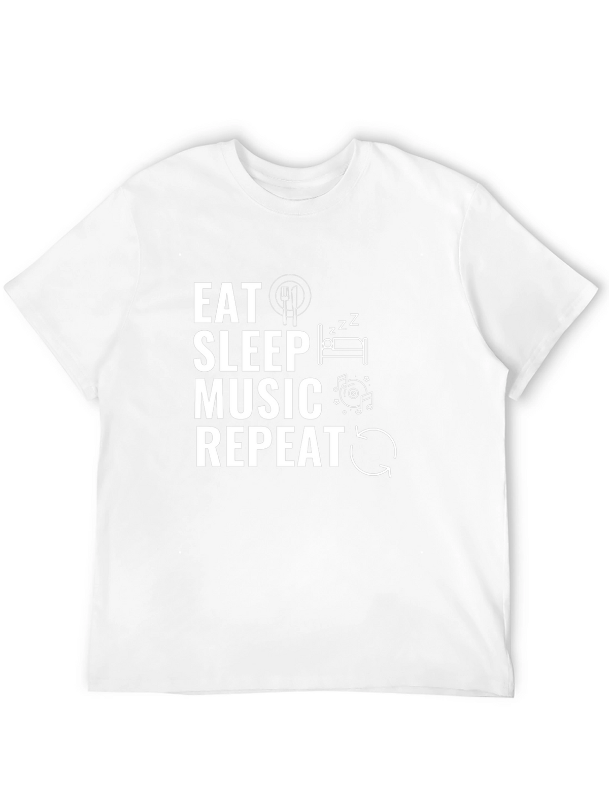 Eat Sleep Music Repeat Black T-Shirt