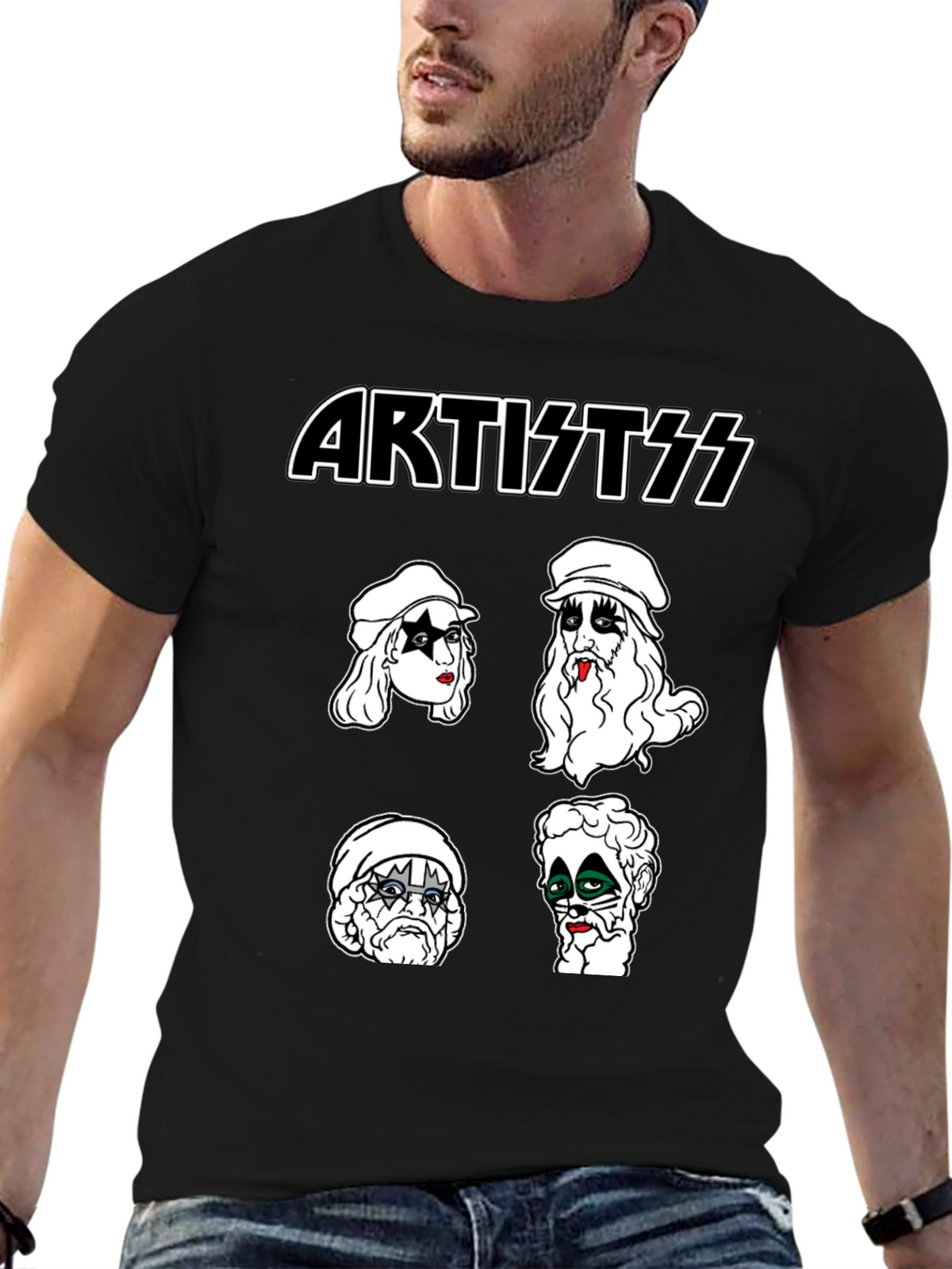 Artist KISS Style Black T-Shirt