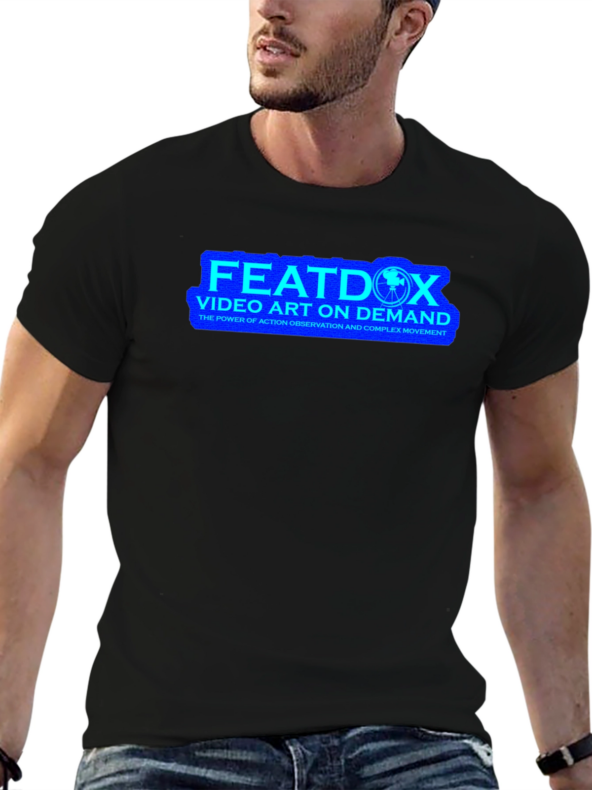 FEATDOX Video Art On Demand Black T-Shirt