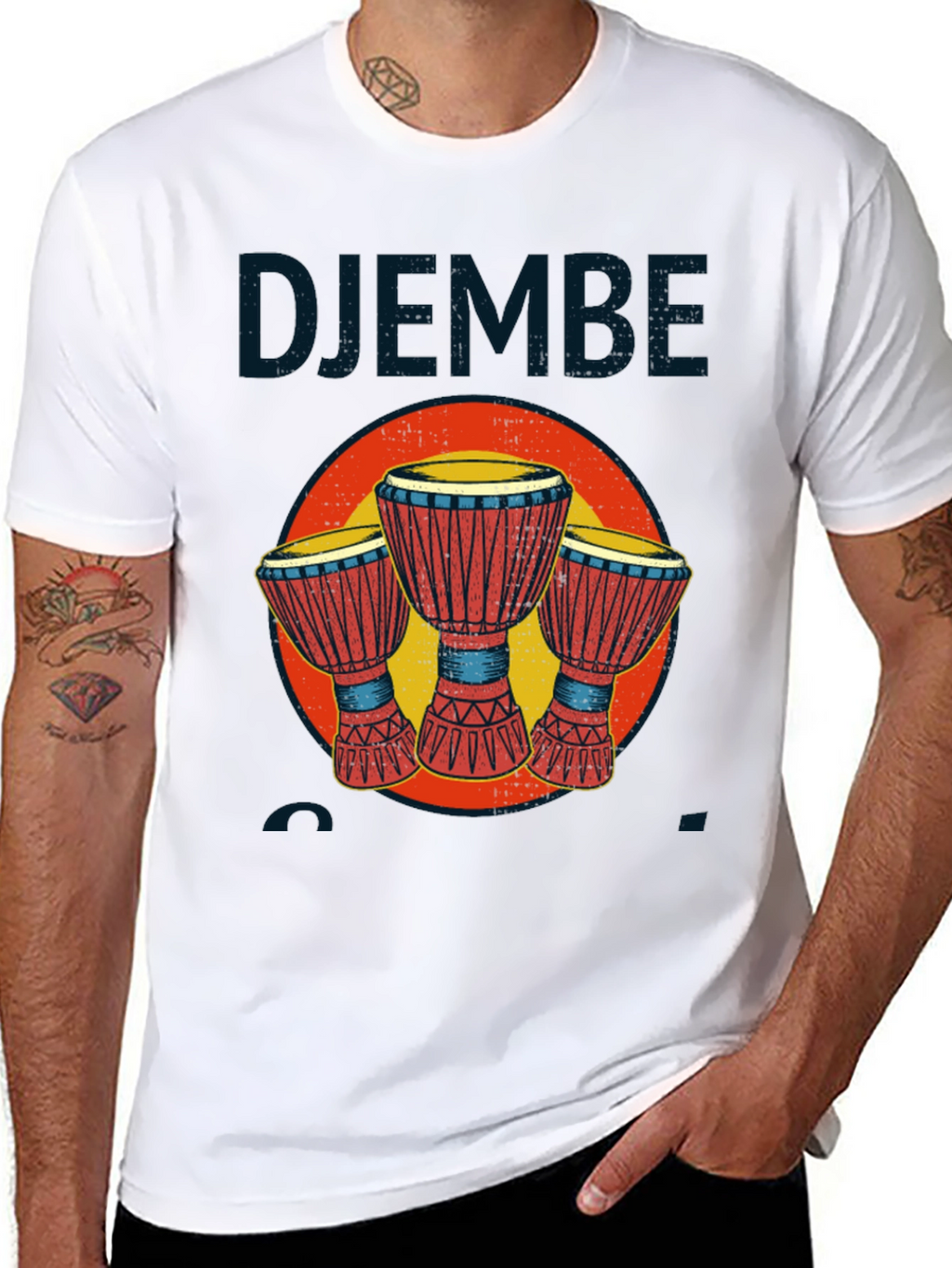 Djembe Drum Graphic T-Shirt - Music Lover Tee