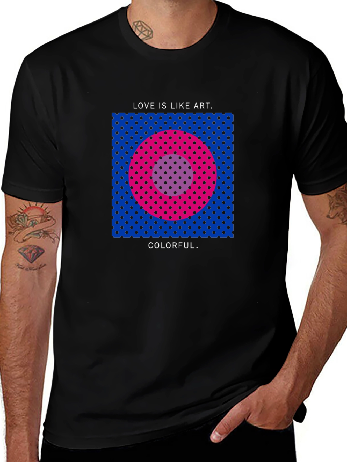 Love is Like Art Colorful T-Shirt