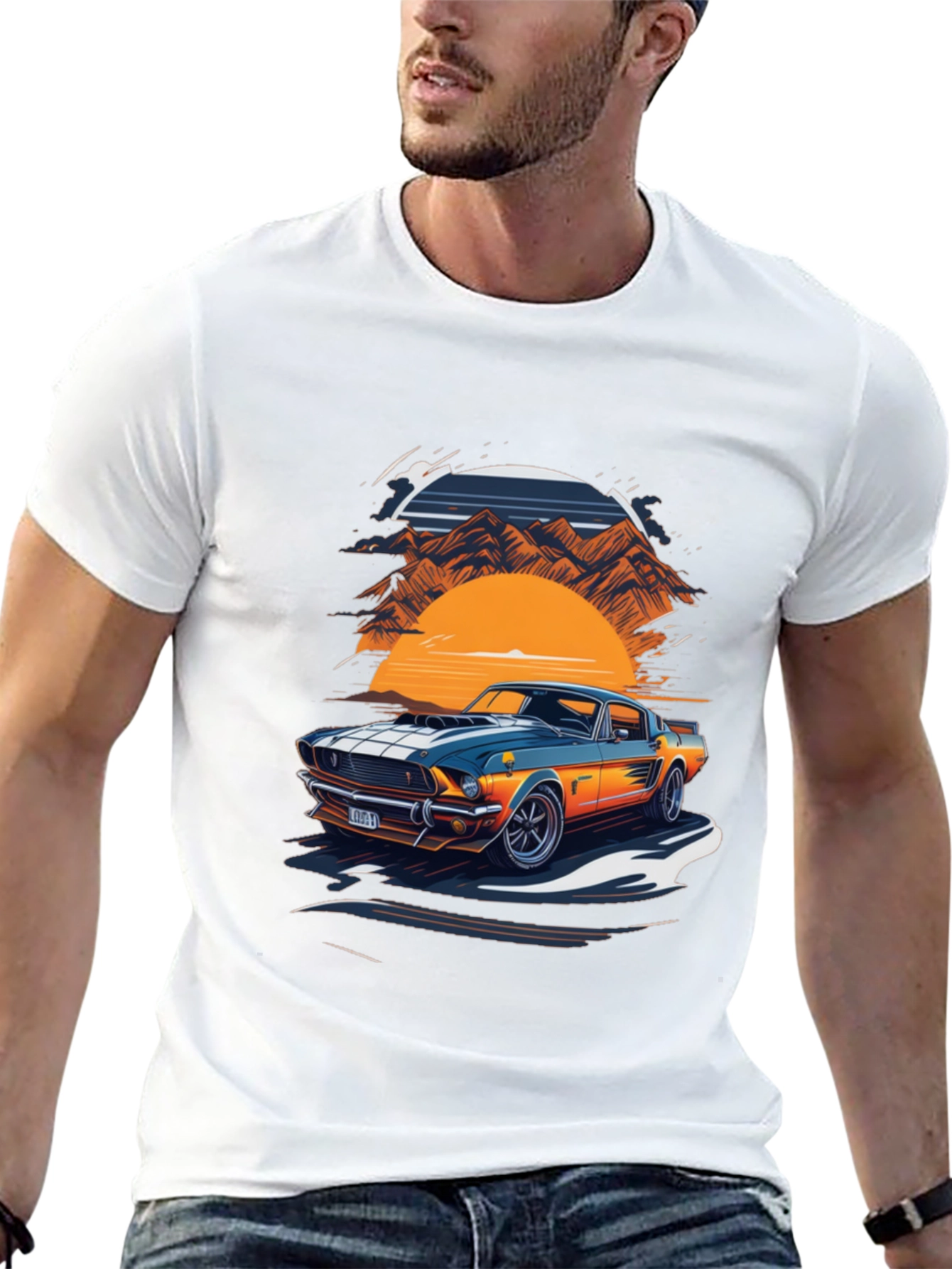 Retro Car Graphic Tee - Classic Style