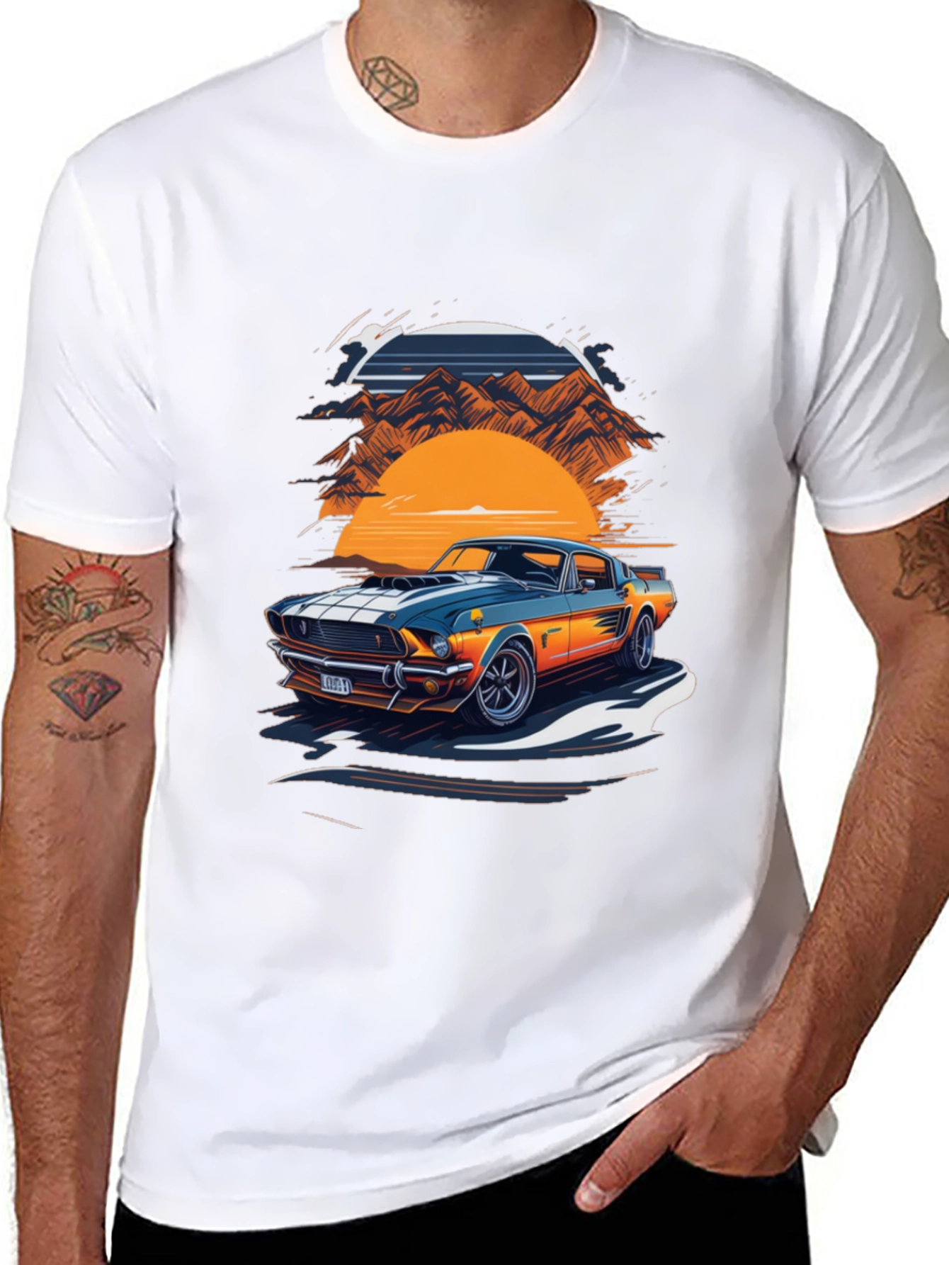 Retro Car Graphic Tee - Classic Style