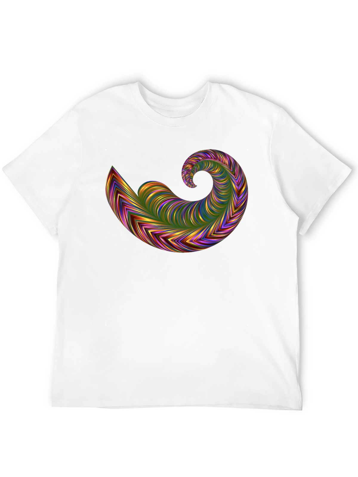 Abstract Swirl Graphic Tee - Bold Black