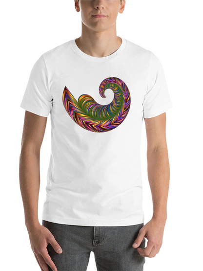 Abstract Swirl Graphic Tee - Bold Black