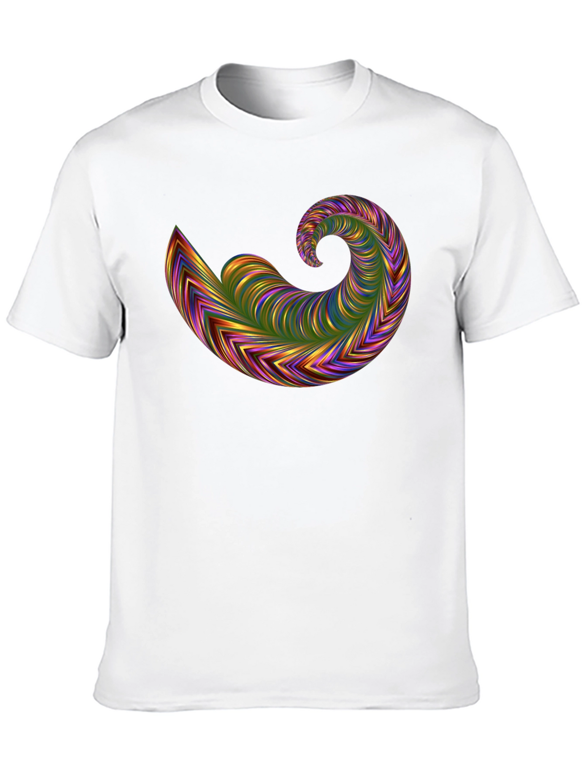 Abstract Swirl Graphic Tee - Bold Black