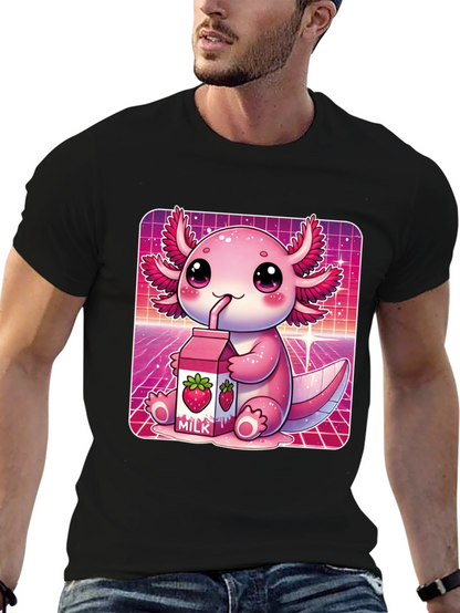 Kawaii Axolotl Milk T-Shirt