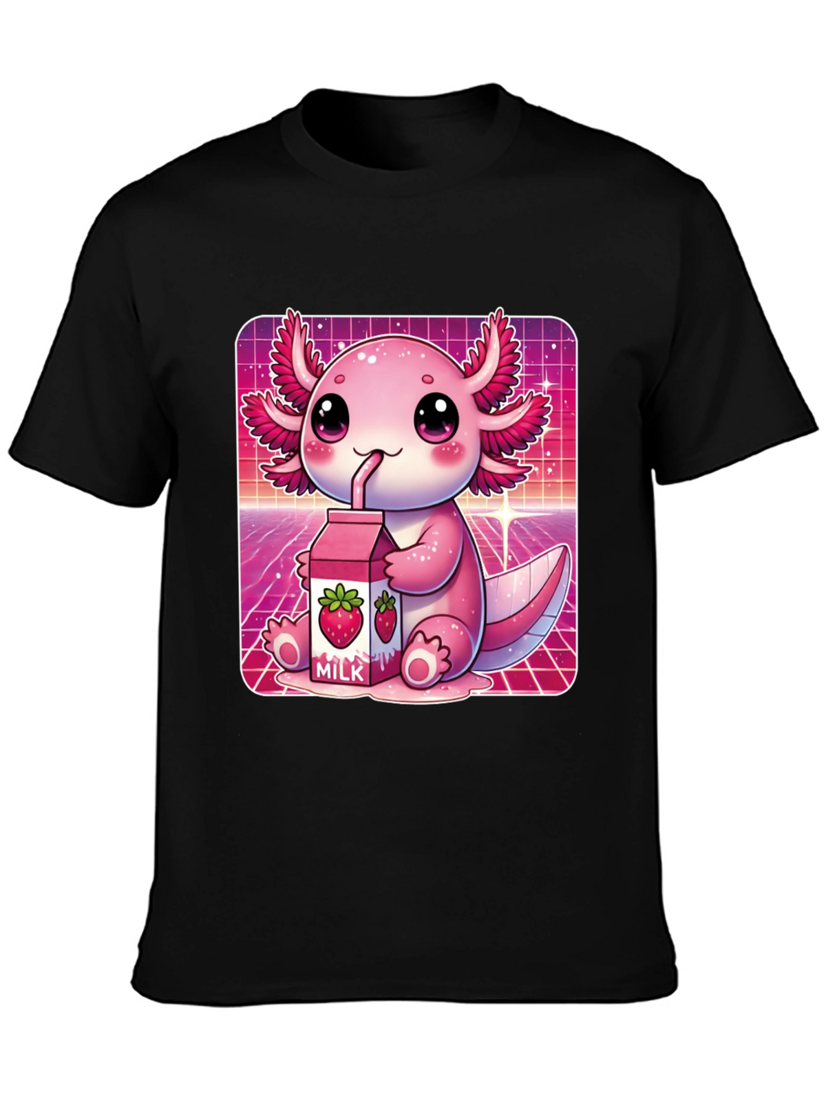 Kawaii Axolotl Milk T-Shirt