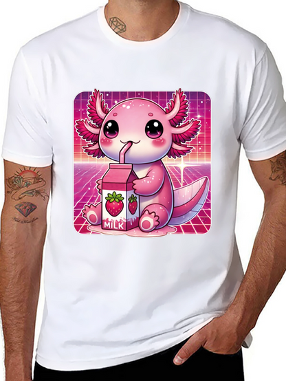 Kawaii Axolotl Milk T-Shirt
