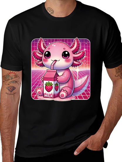 Kawaii Axolotl Milk T-Shirt