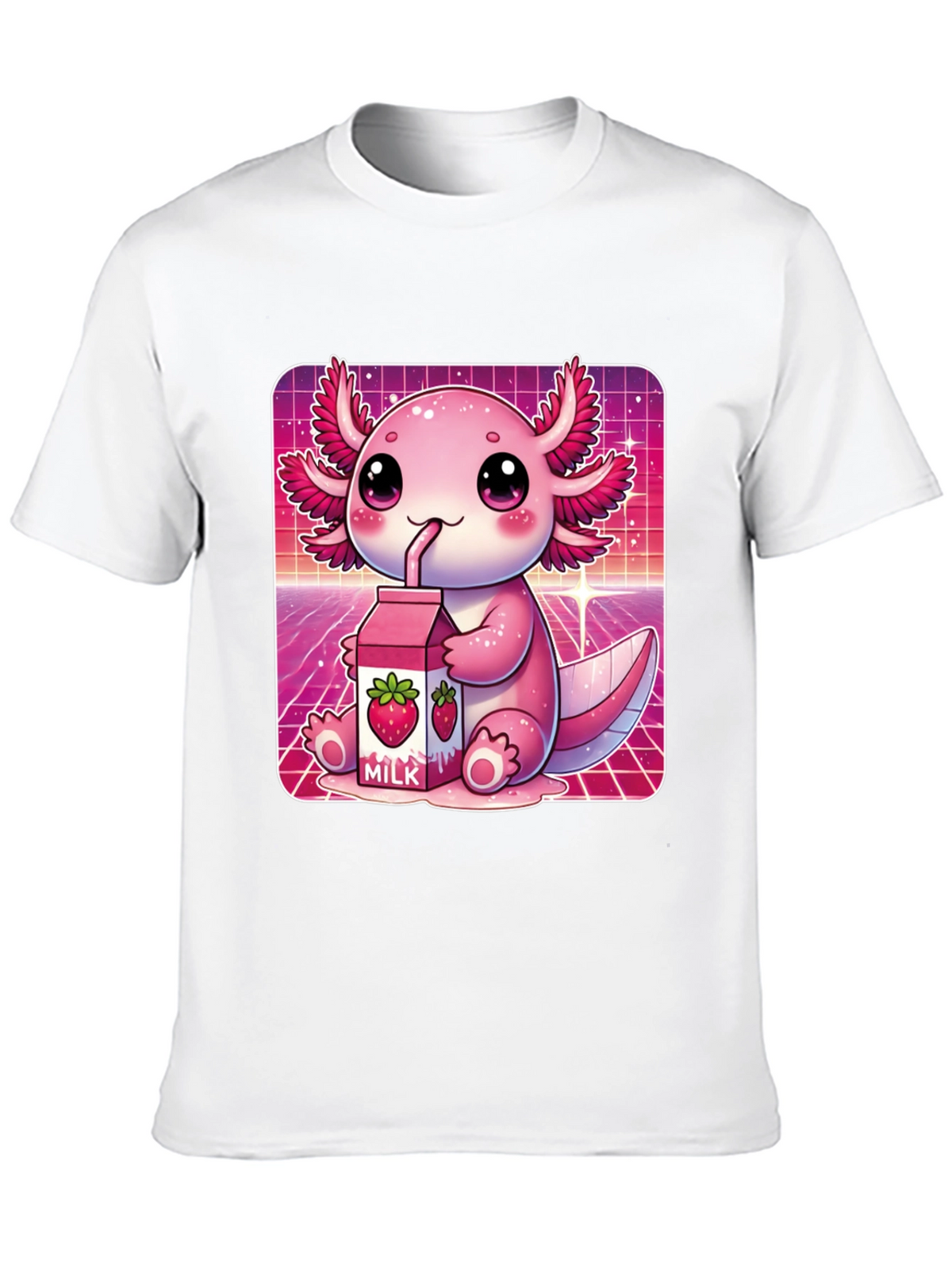 Kawaii Axolotl Milk T-Shirt