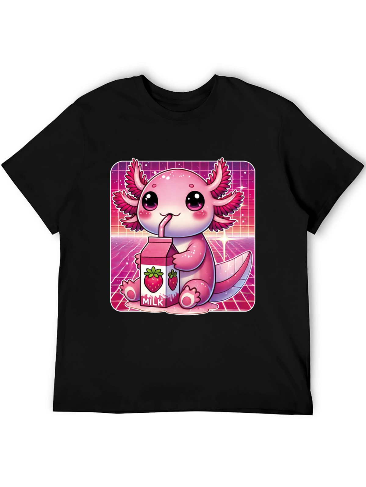 Kawaii Axolotl Milk T-Shirt