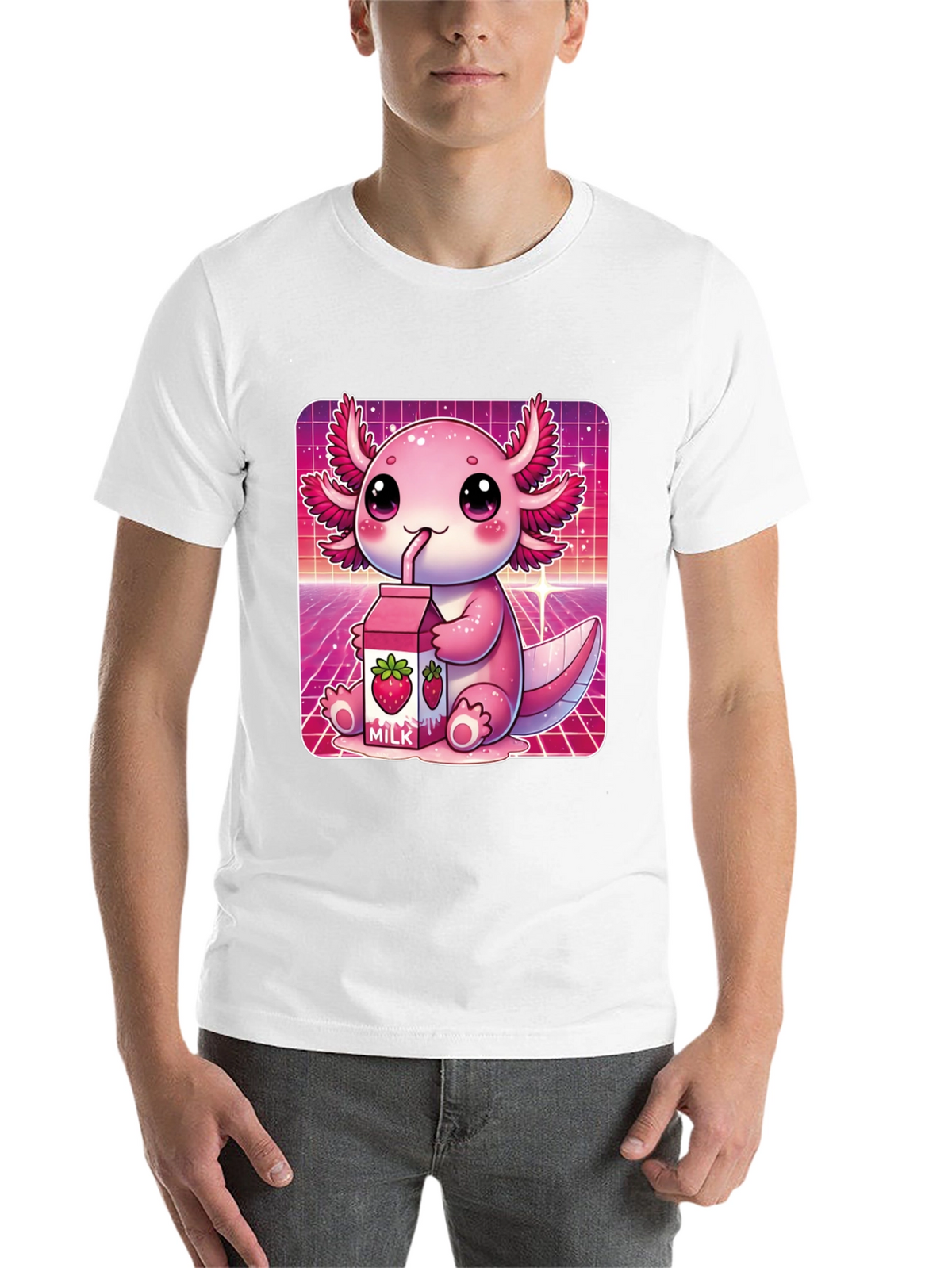 Kawaii Axolotl Milk T-Shirt