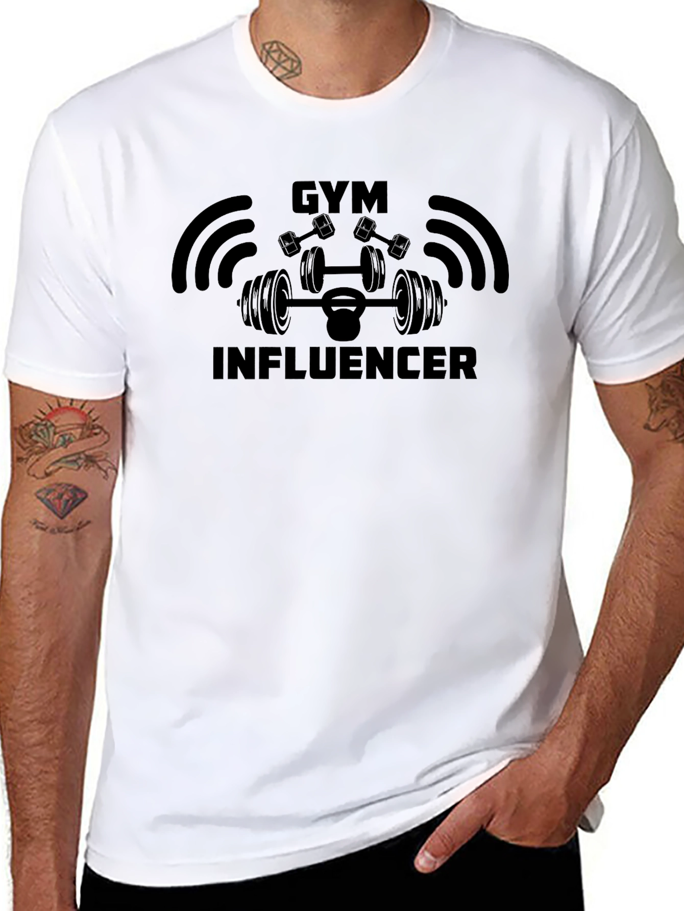 Gym Influencer Black T-Shirt