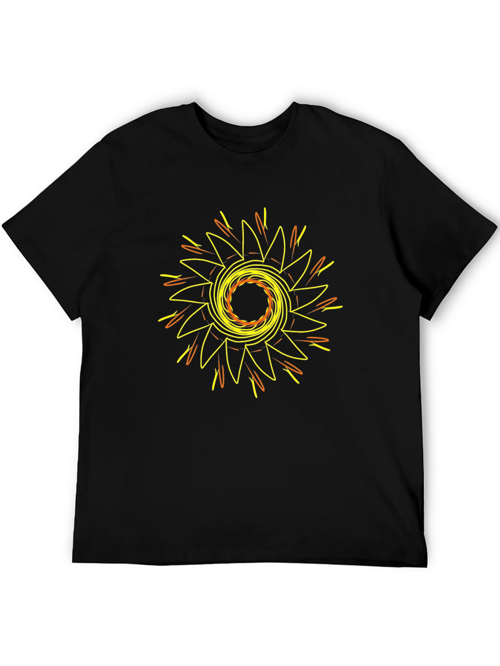 Geometric Sunburst Graphic T-Shirt