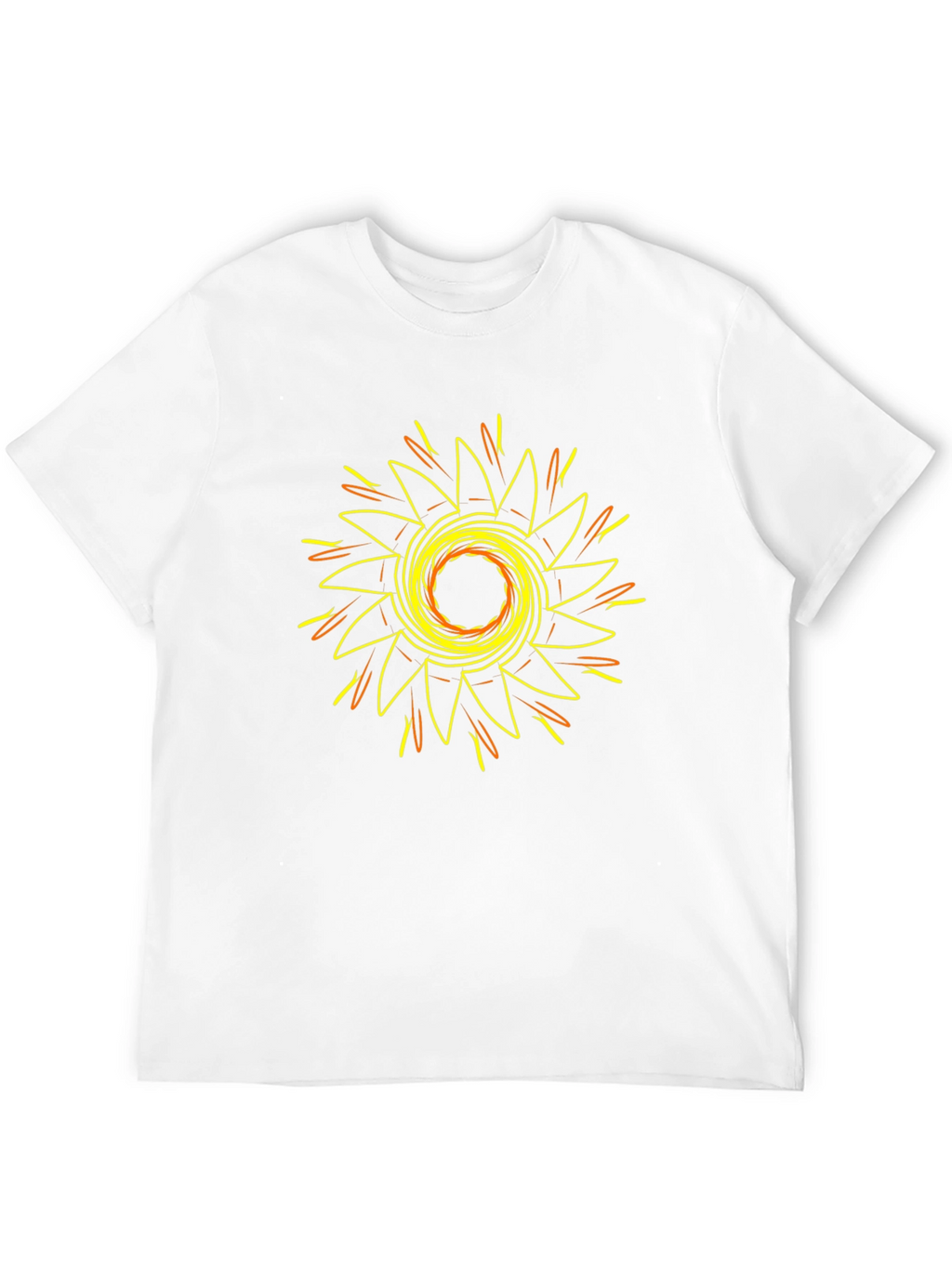 Geometric Sunburst Graphic T-Shirt
