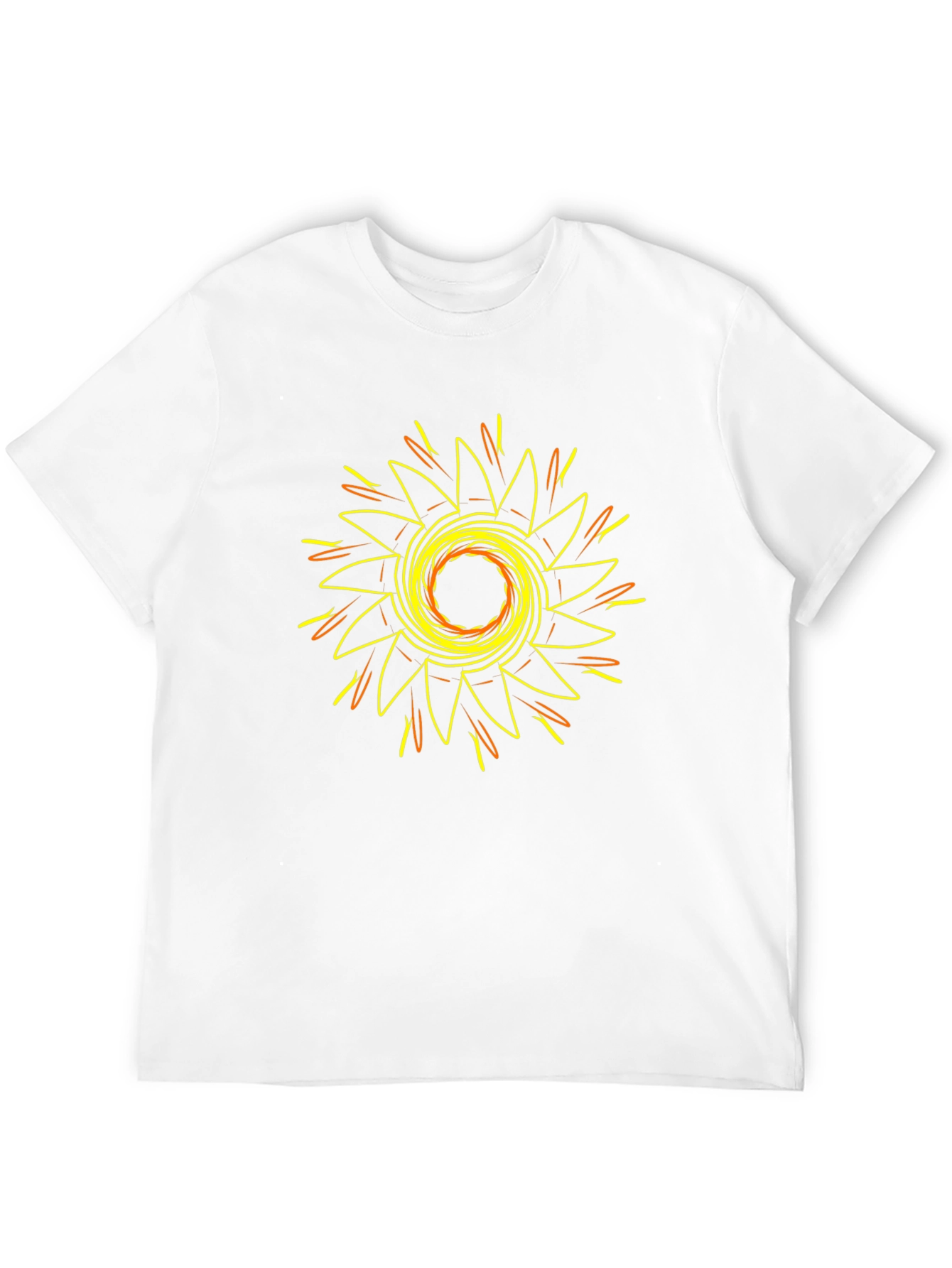 Geometric Sunburst Graphic T-Shirt