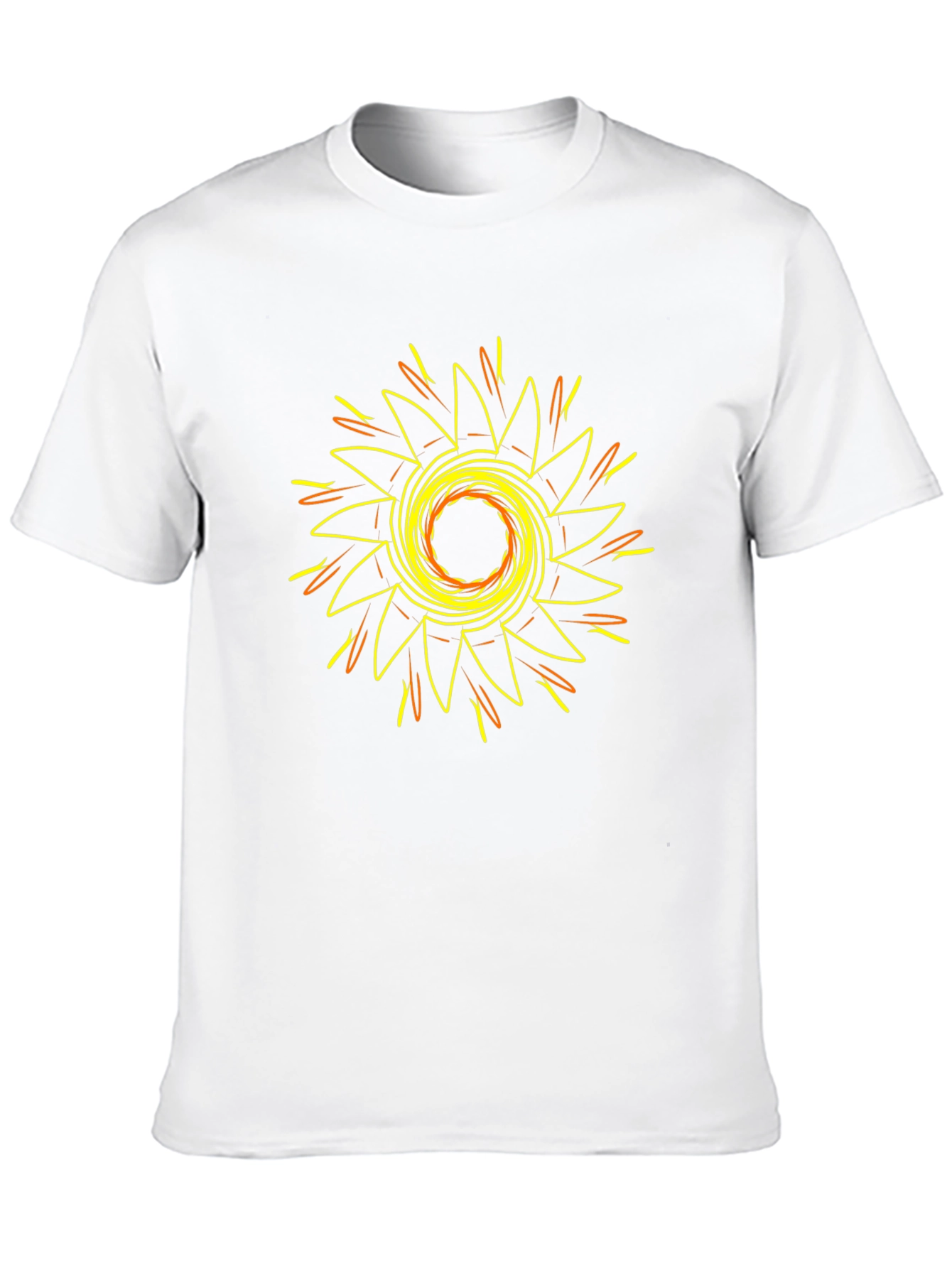 Geometric Sunburst Graphic T-Shirt