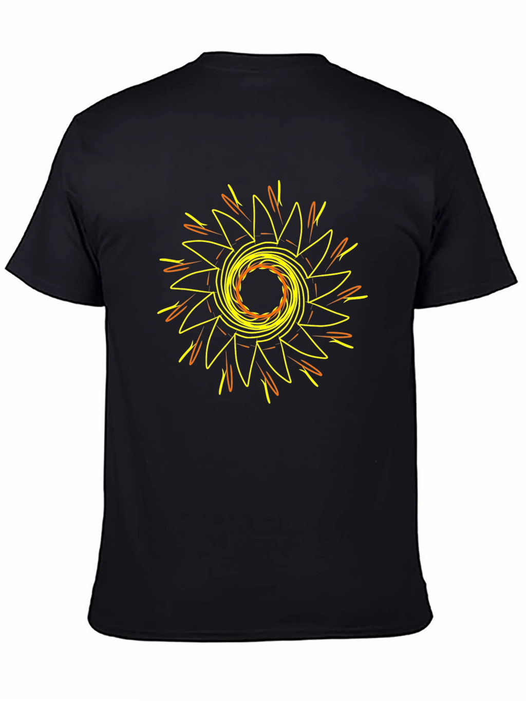 Geometric Sunburst Graphic T-Shirt