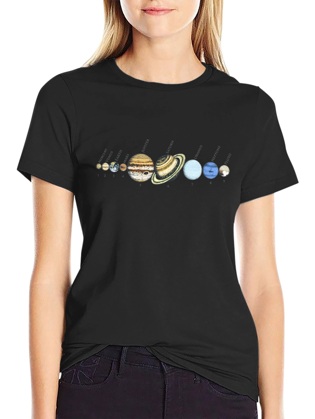Solar System Planets Graphic T-Shirt