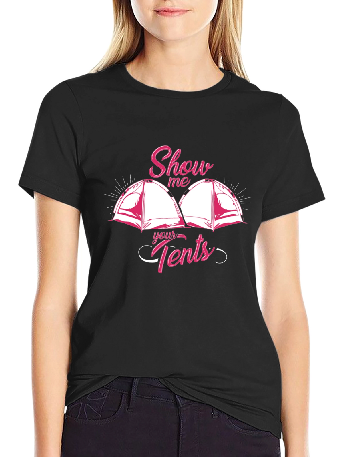 Show Me Your Tents Graphic T-Shirt Camping Humor