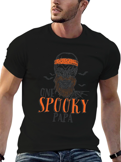 Spooky Papa Halloween Graphic T-Shirt