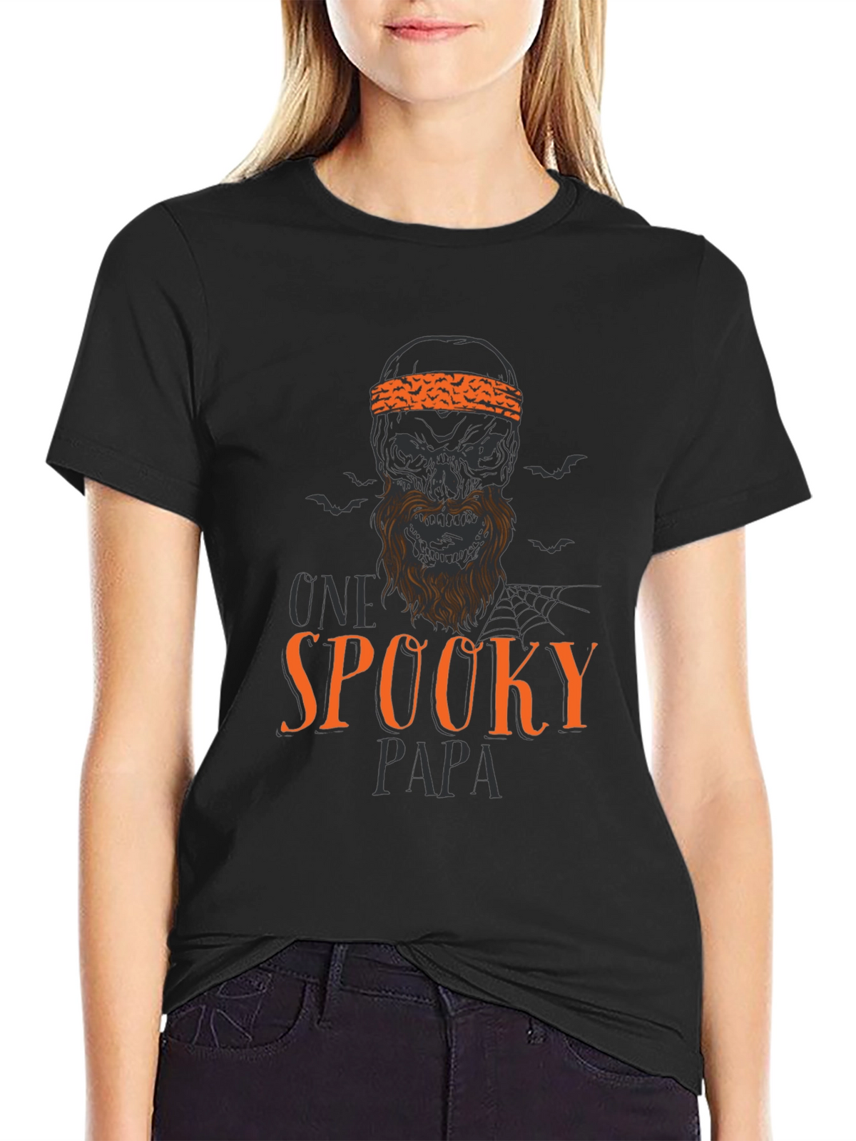Spooky Papa Halloween Graphic T-Shirt