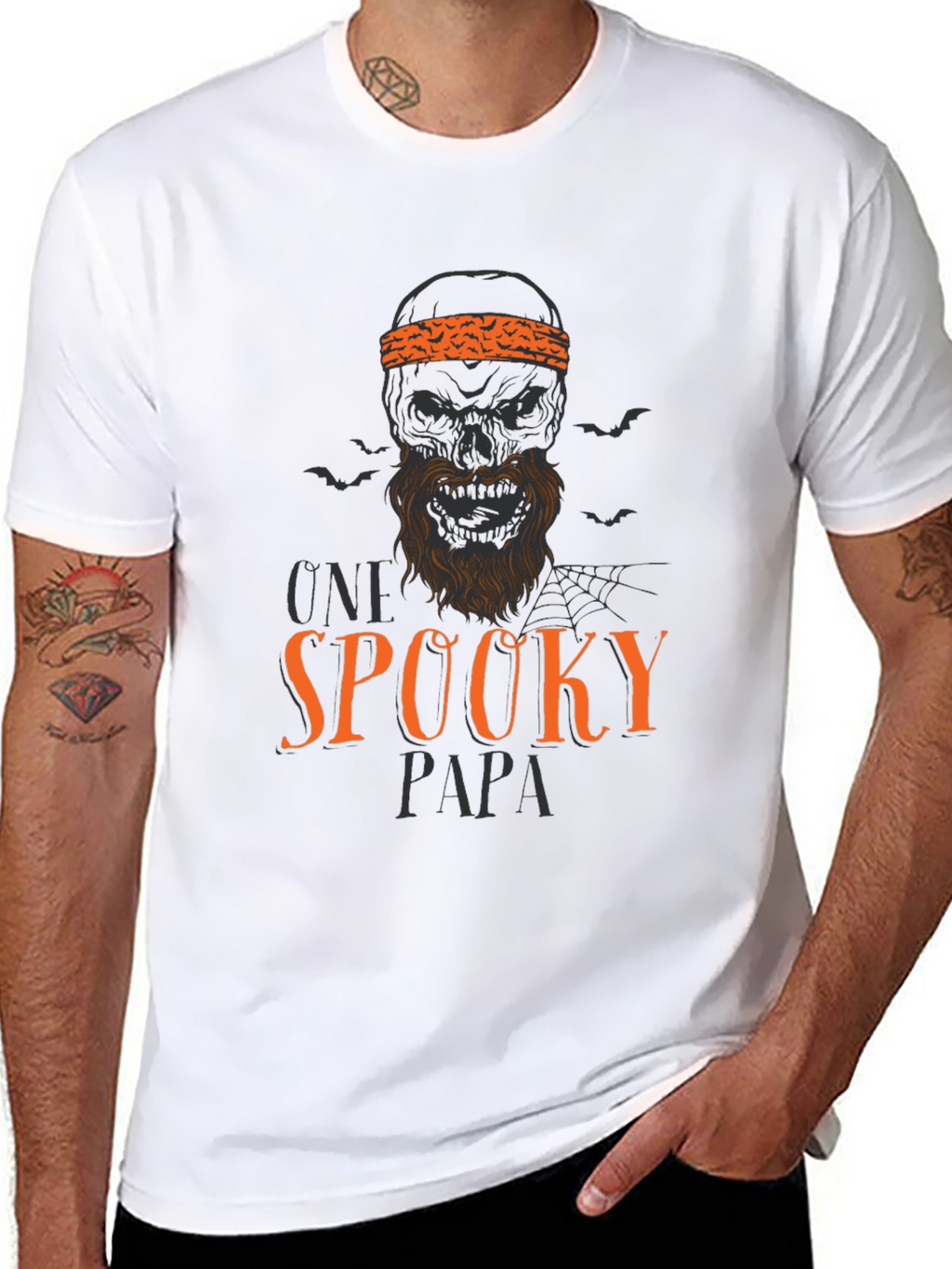 Spooky Papa Halloween Graphic T-Shirt