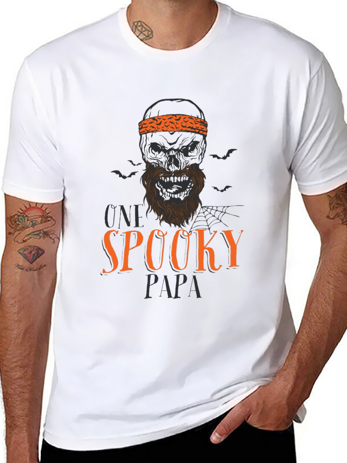 Spooky Papa Halloween Graphic T-Shirt