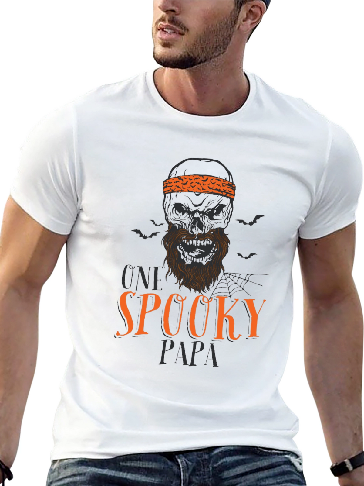 Spooky Papa Halloween Graphic T-Shirt