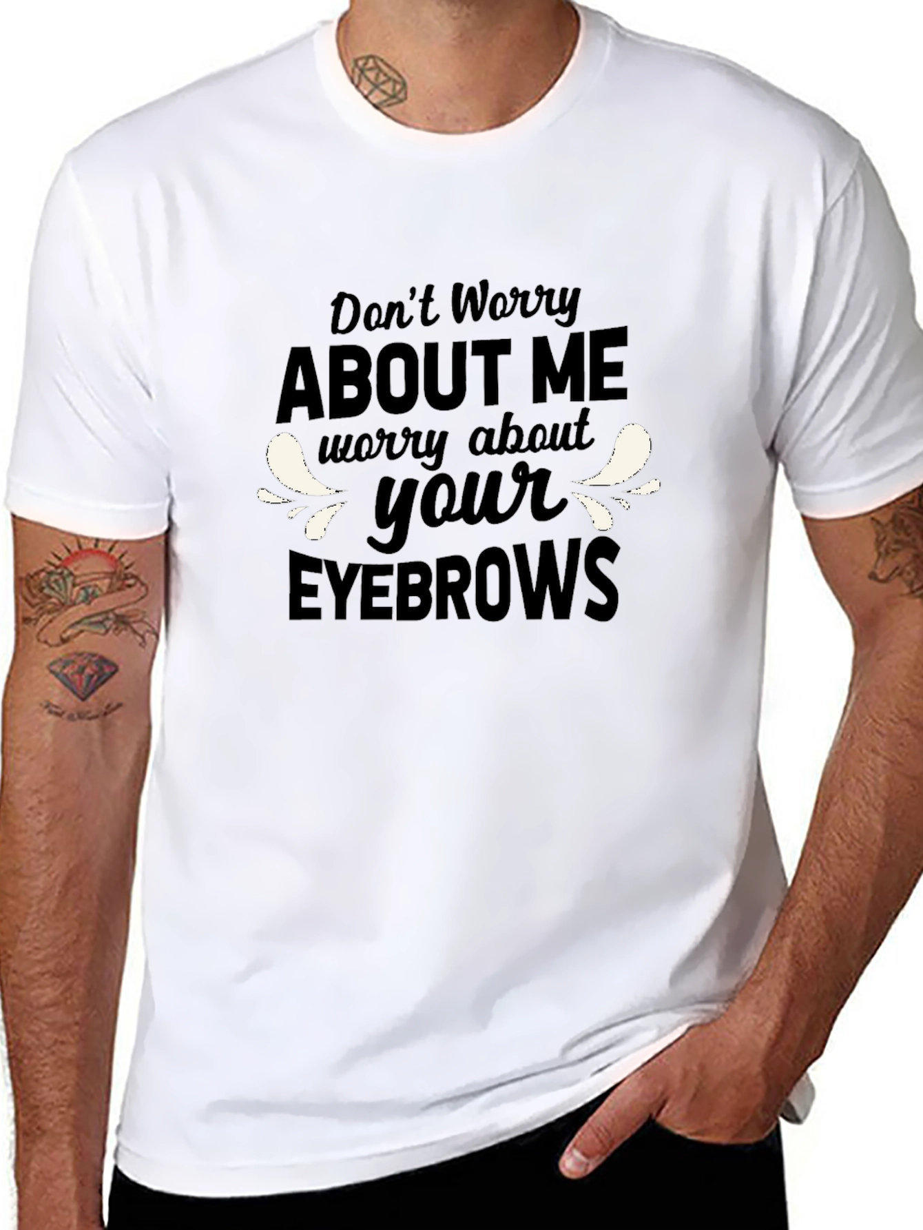 Funny Eyebrows Graphic T-Shirt