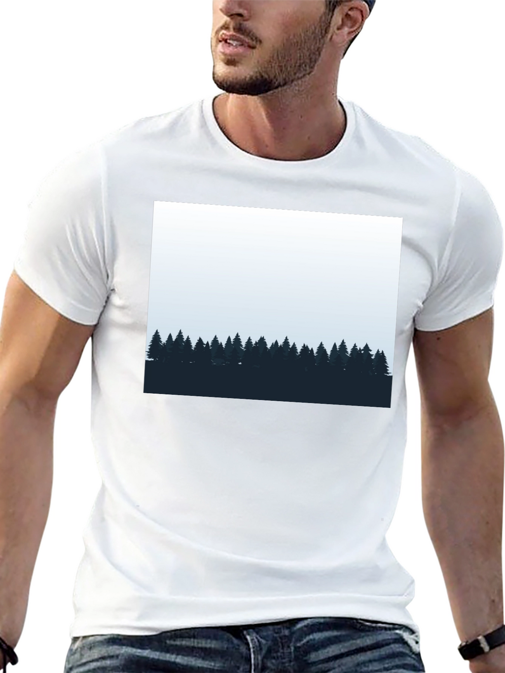 Mens Black Forest Graphic Tee