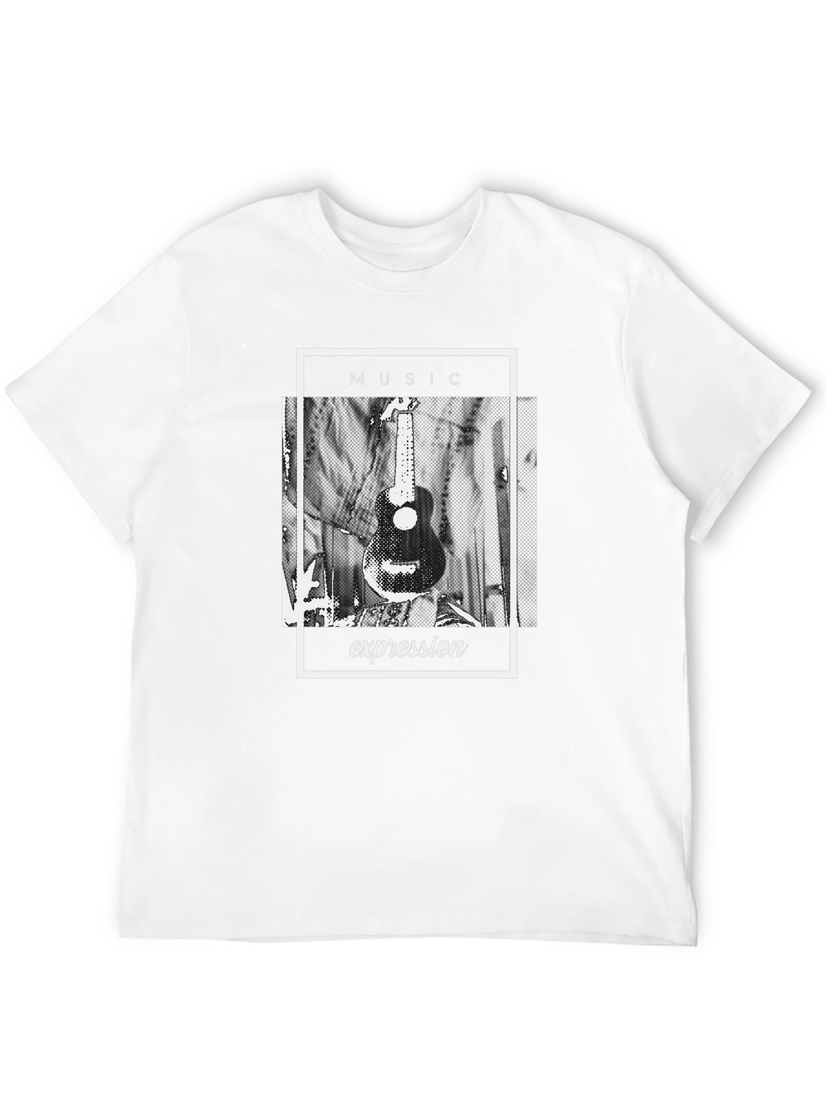 Music Expression Graphic Tee - Black Cotton