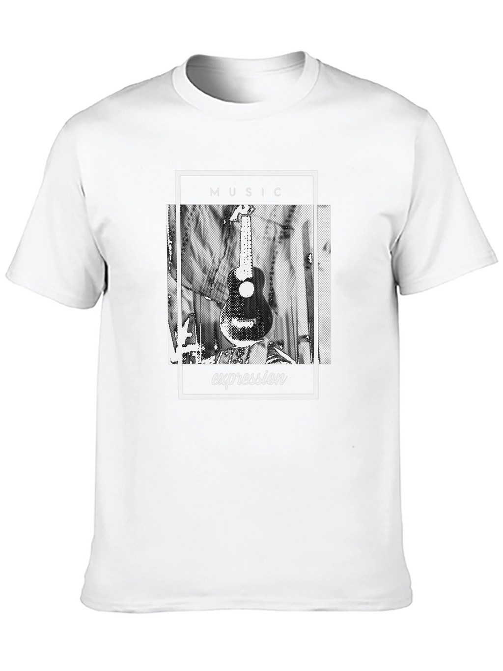 Music Expression Graphic Tee - Black Cotton
