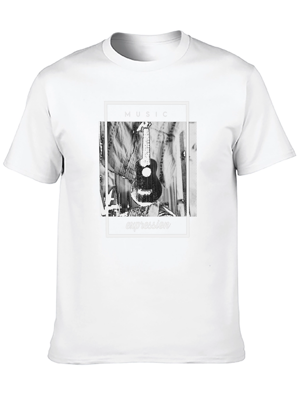 Music Expression Graphic Tee - Black Cotton