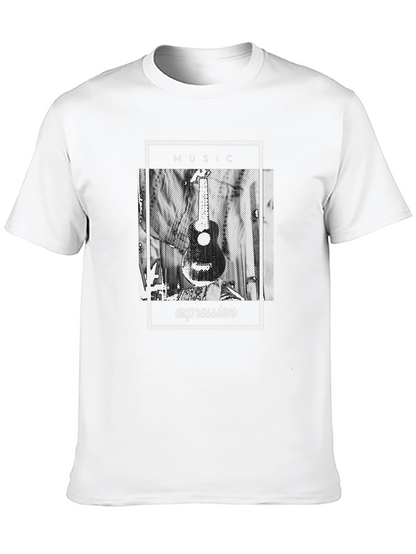 Music Expression Graphic Tee - Black Cotton