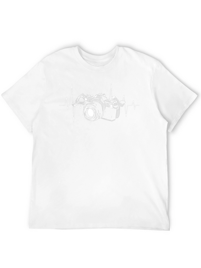 Camera Heartbeat Graphic Tee - Photographer Gift