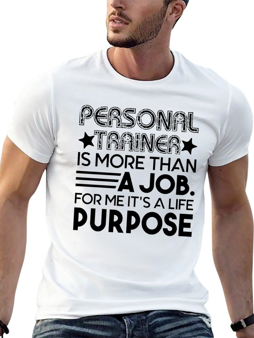 Personal Trainer Life Purpose Black T-Shirt