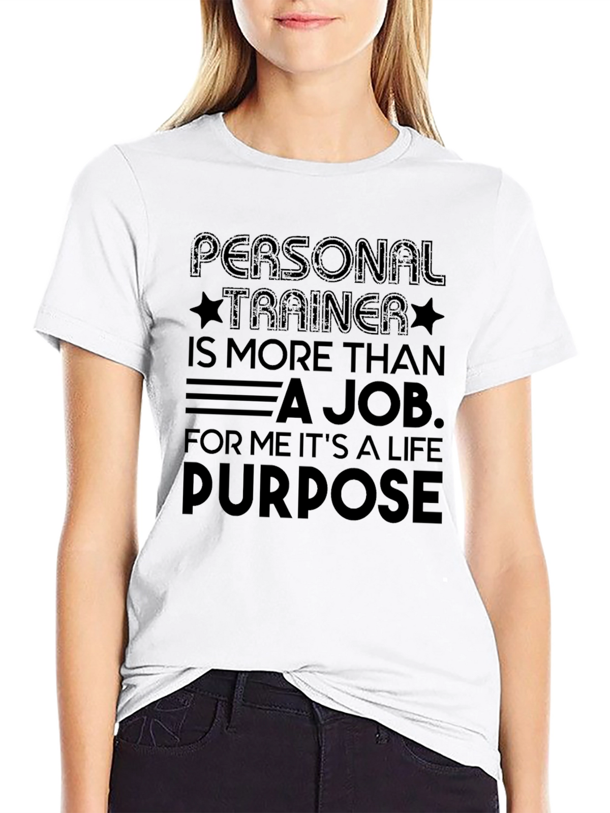 Personal Trainer Life Purpose Black T-Shirt