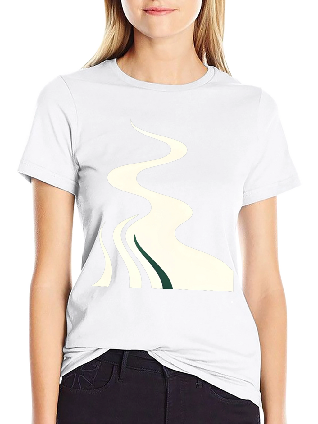 Abstract River Graphic T-Shirt - Stylish Casual Wear